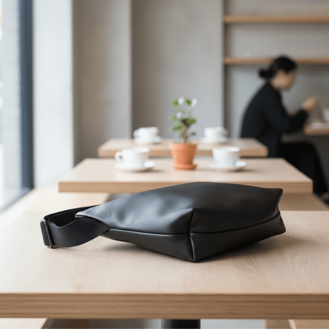 防水レザーメッセンジャーバッグ メンズ　レディース兼用｜GORE-TEX仕様 DRITTON G8　ブラック | 11枚目