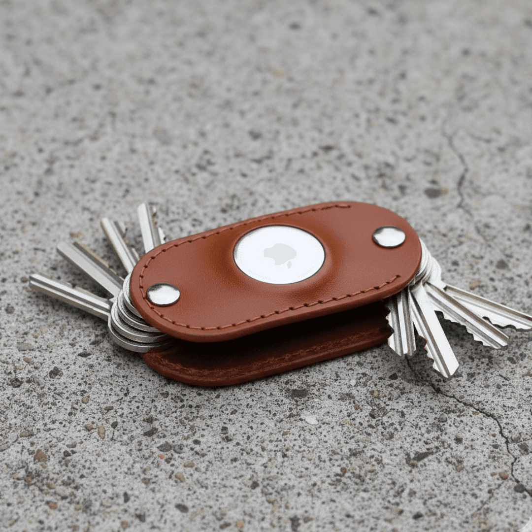 さくらピンク　エアタグ対応 本革キーケース｜AirTag収納可・ネジ式・名入れ対応・コンパクト | 4枚目