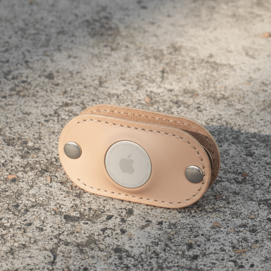 グリーン　エアタグ対応 本革キーケース｜AirTag収納可・ネジ式・名入れ対応・コンパクト | 5枚目