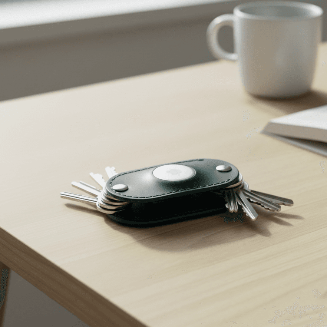 クロムエクセルグリーン　エアタグ対応 本革キーケース｜AirTag収納可・ネジ式・名入れ対応・コンパクト | 3枚目