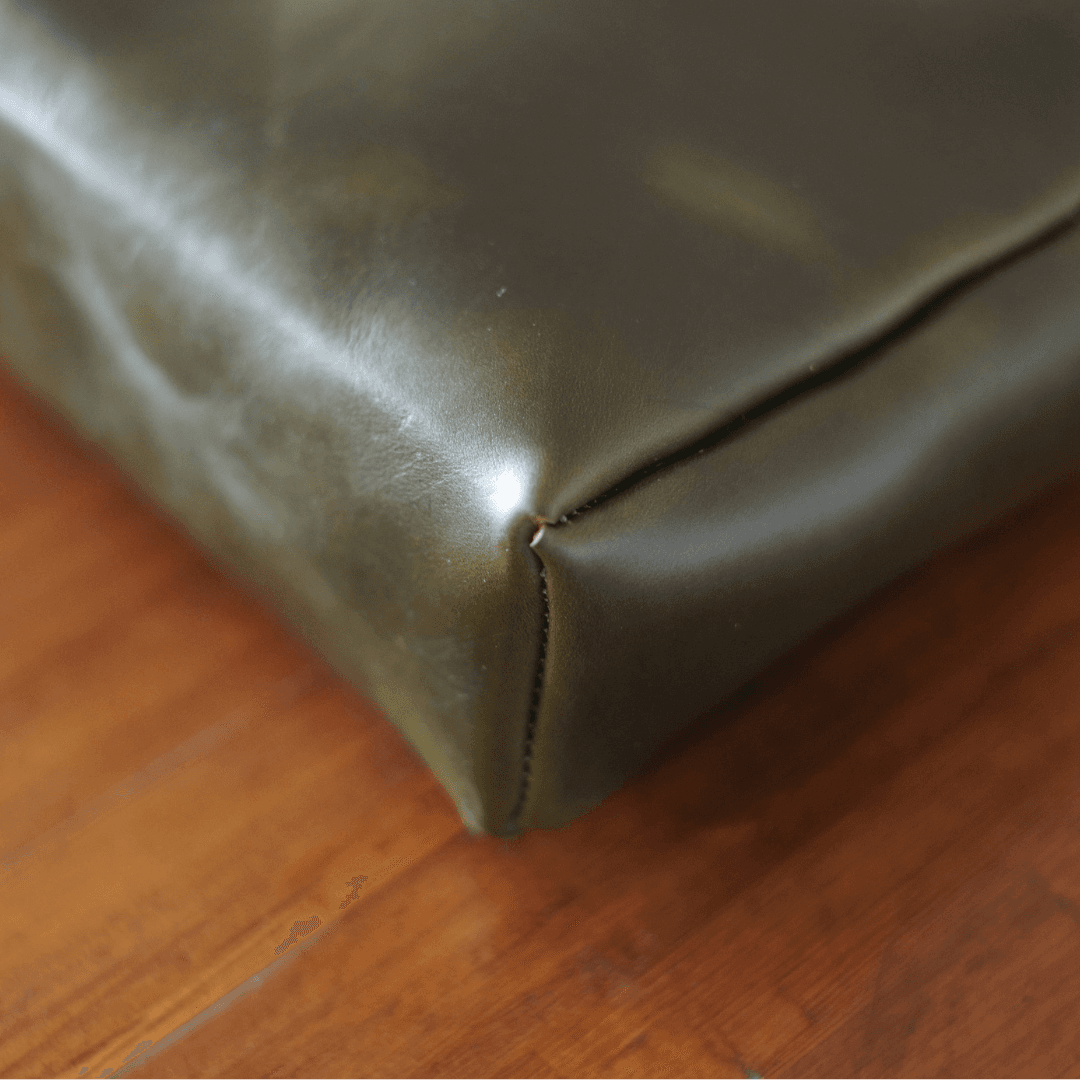 こだわりの大人ポーチ　ホーウィン社 クロムエクセルレザー ポーチ（グリーン）　サイズカラー変更可能 | 3枚目