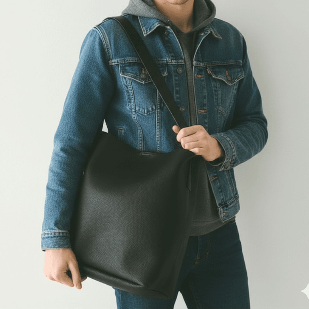 【A4対応】イタリアンレザー 本革ワイドベルトショルダーバッグ｜植物タンニンなめし・コニャック｜サイズ・カラーオーダー可 | 6枚目