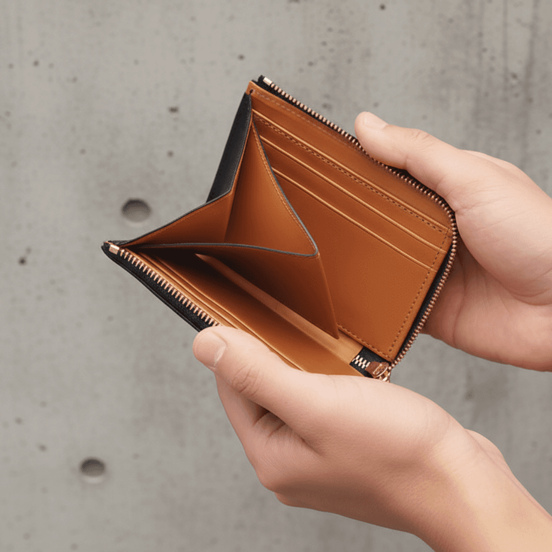 ロカドコードバン L字ファスナー財布 コンパクトミニ財布 / コニャック | 3枚目