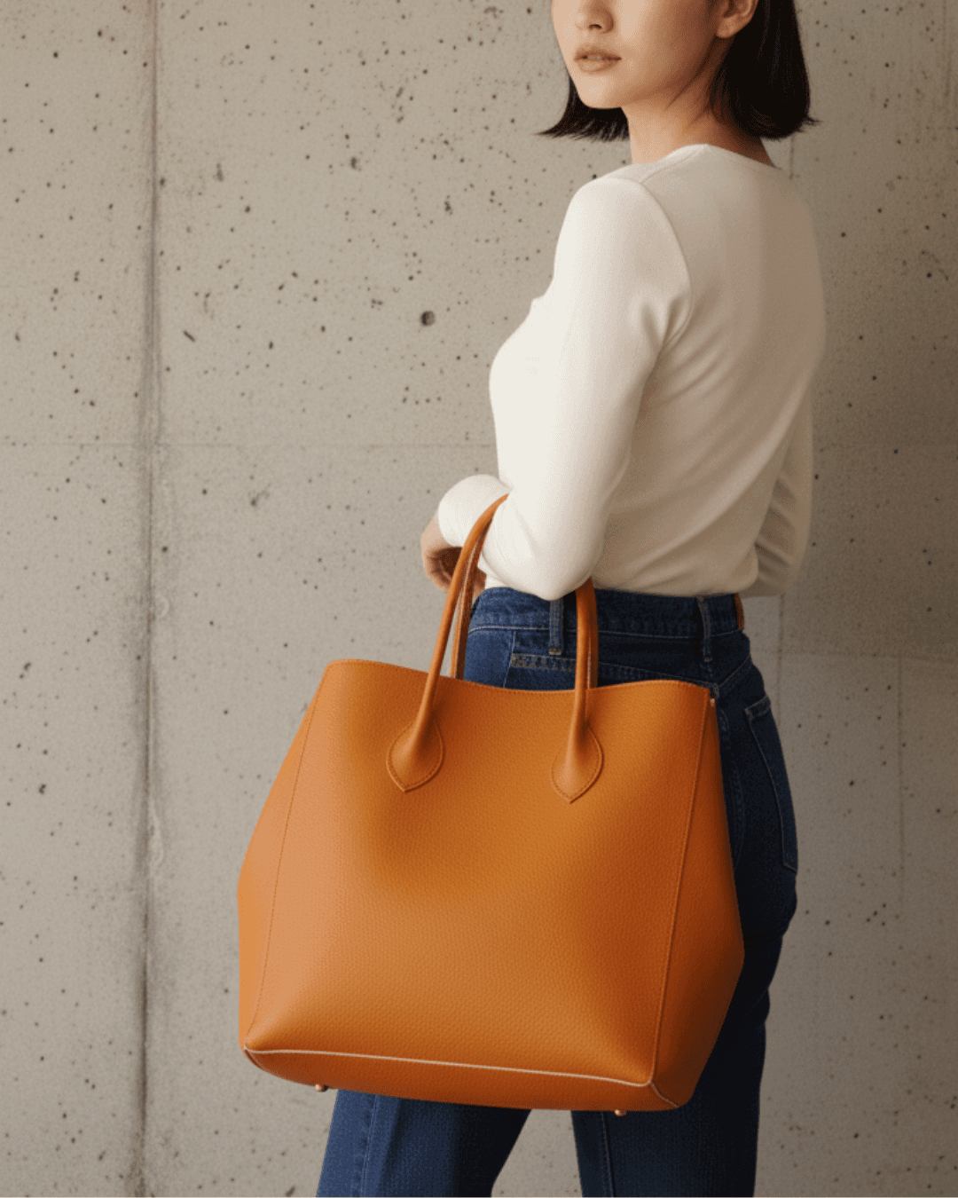 【送料無料】A4が入るレザートートバッグ｜シュリンクレザー｜シンプル大容量トート　選べるカラー | 14枚目