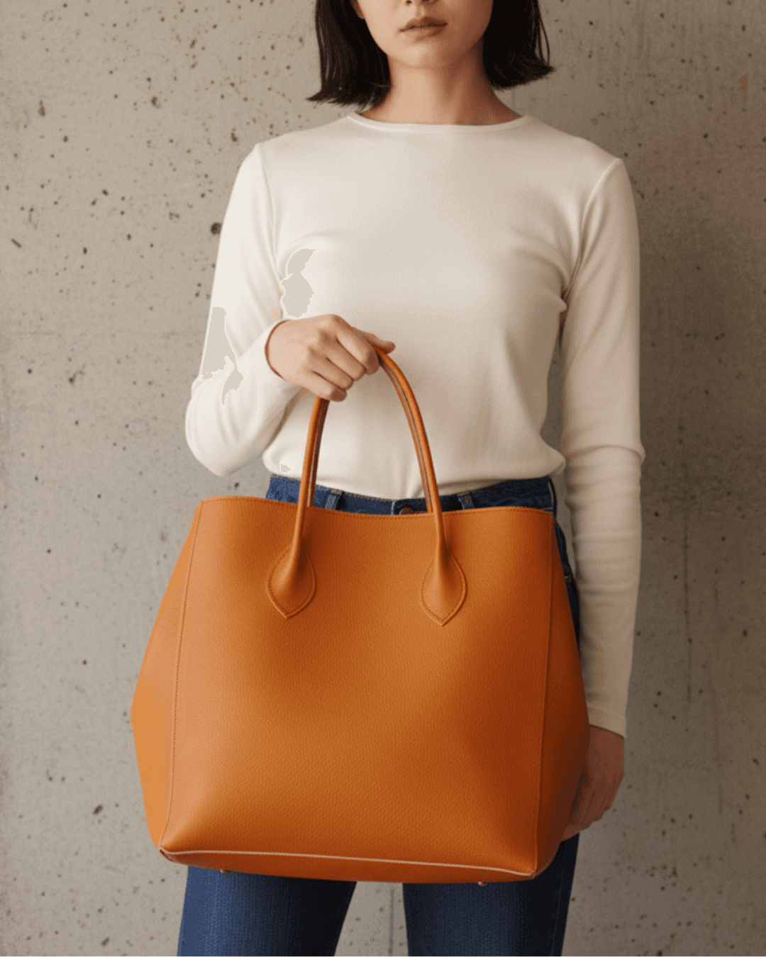 【送料無料】A4が入るレザートートバッグ｜シュリンクレザー｜シンプル大容量トート　選べるカラー | 15枚目