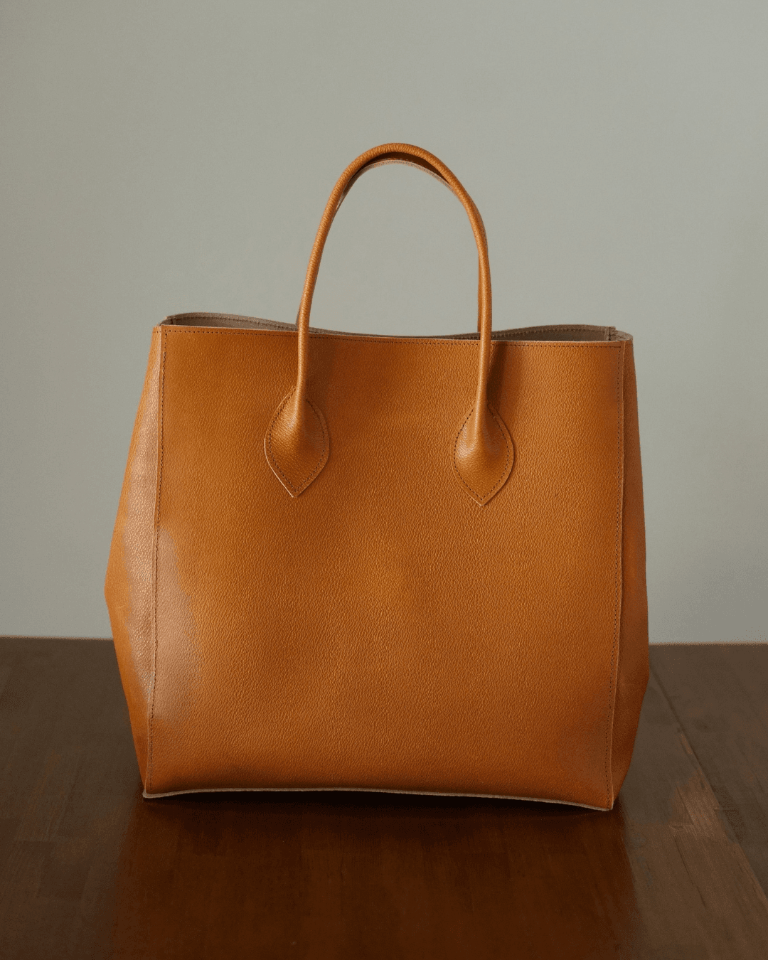 【送料無料】A4が入るレザートートバッグ｜シュリンクレザー｜シンプル大容量トート　選べるカラー | 8枚目