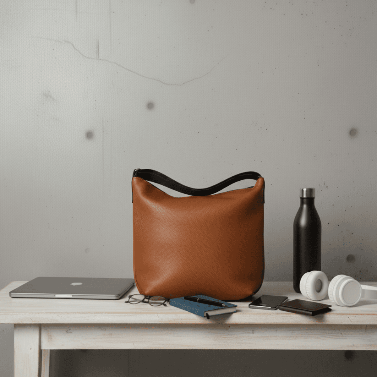 イタリアンレザーメッセンジャーバッグ メンズ　レディース兼用｜経年変化を楽しむキャメルブラウン | 3枚目