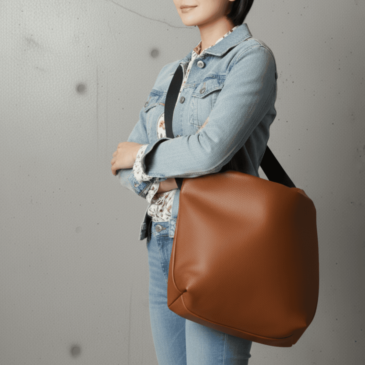 イタリアンレザーメッセンジャーバッグ メンズ　レディース兼用｜経年変化を楽しむキャメルブラウン | 6枚目