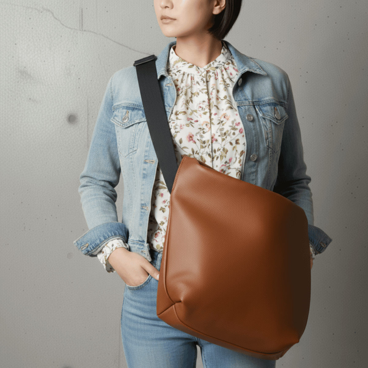 イタリアンレザーメッセンジャーバッグ メンズ　レディース兼用｜経年変化を楽しむキャメルブラウン | 7枚目