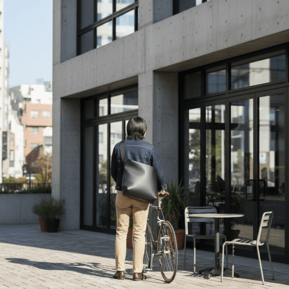 【イタリアンレザー】A4対応 大容量ショルダーバッグ｜PC収納可・カスタム対応・経年変化を楽しむ本革バッグ　ブラック | 2枚目