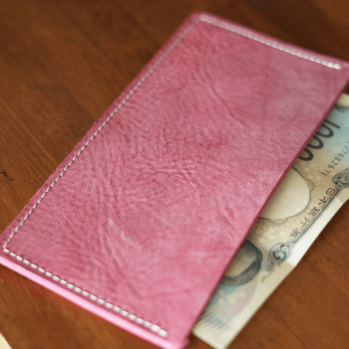 本革 ヌメ革 ミニマルウォレット｜薄型札入れ イタリアンレザー 経年変化を楽しむ | 3枚目