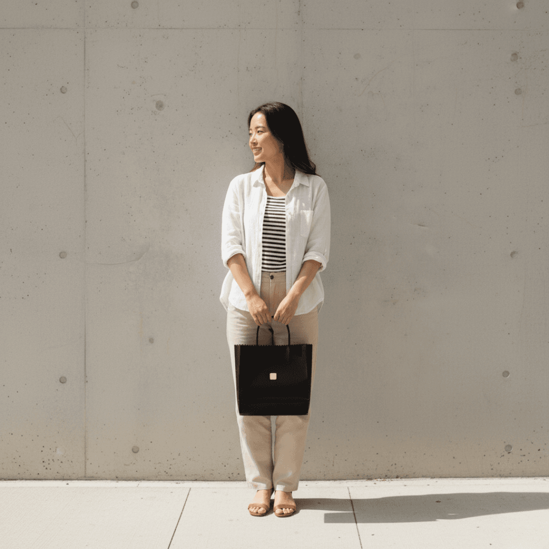 軽さと強さを持ち歩く｜アウトドアシーンでも活躍防水撥水のダイニーマレザー トート　グレー（紙袋デザイン） | 14枚目