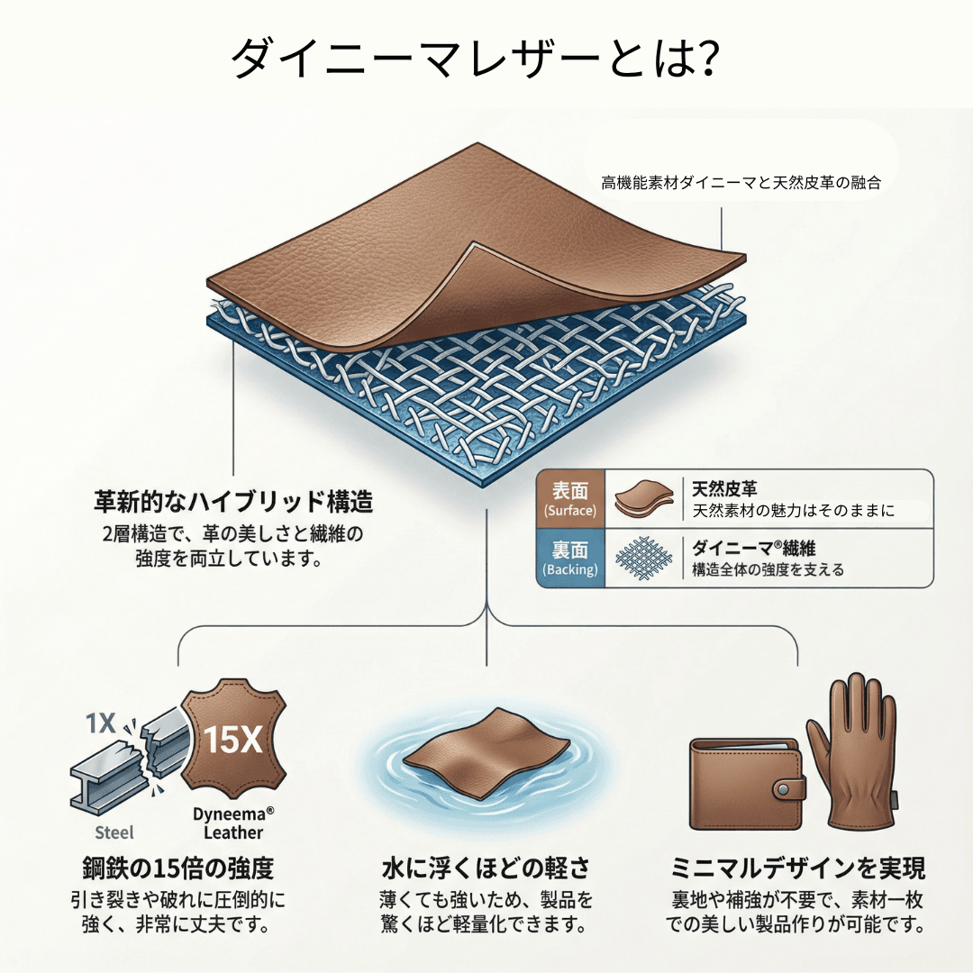 軽さと強さを持ち歩く｜アウトドアシーンでも活躍防水撥水のダイニーマレザー トート　グレー（紙袋デザイン） | 9枚目