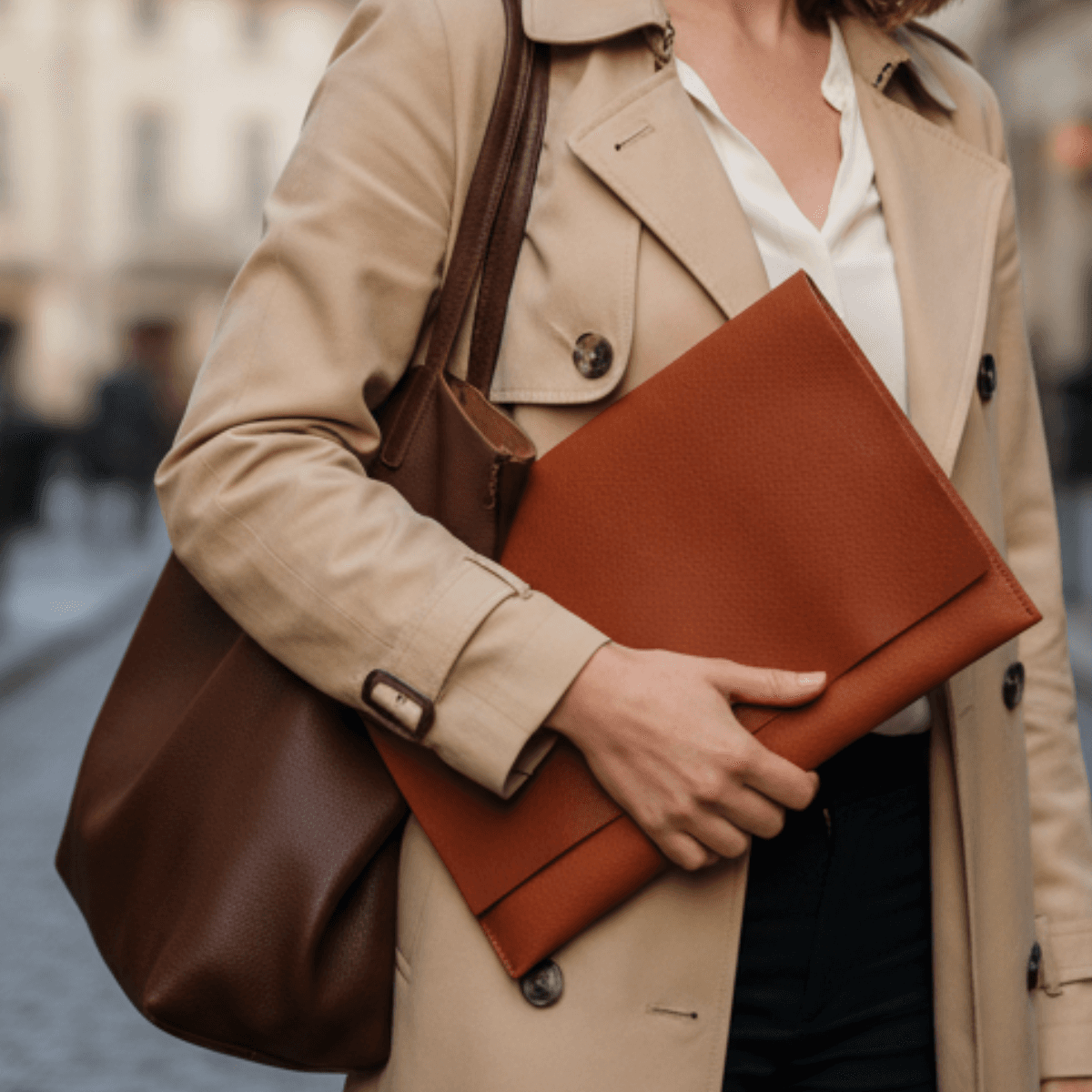 イタリアンレザー PC・タブレットスリーブ（13インチ対応）｜キャメル｜シボ革 | 13枚目