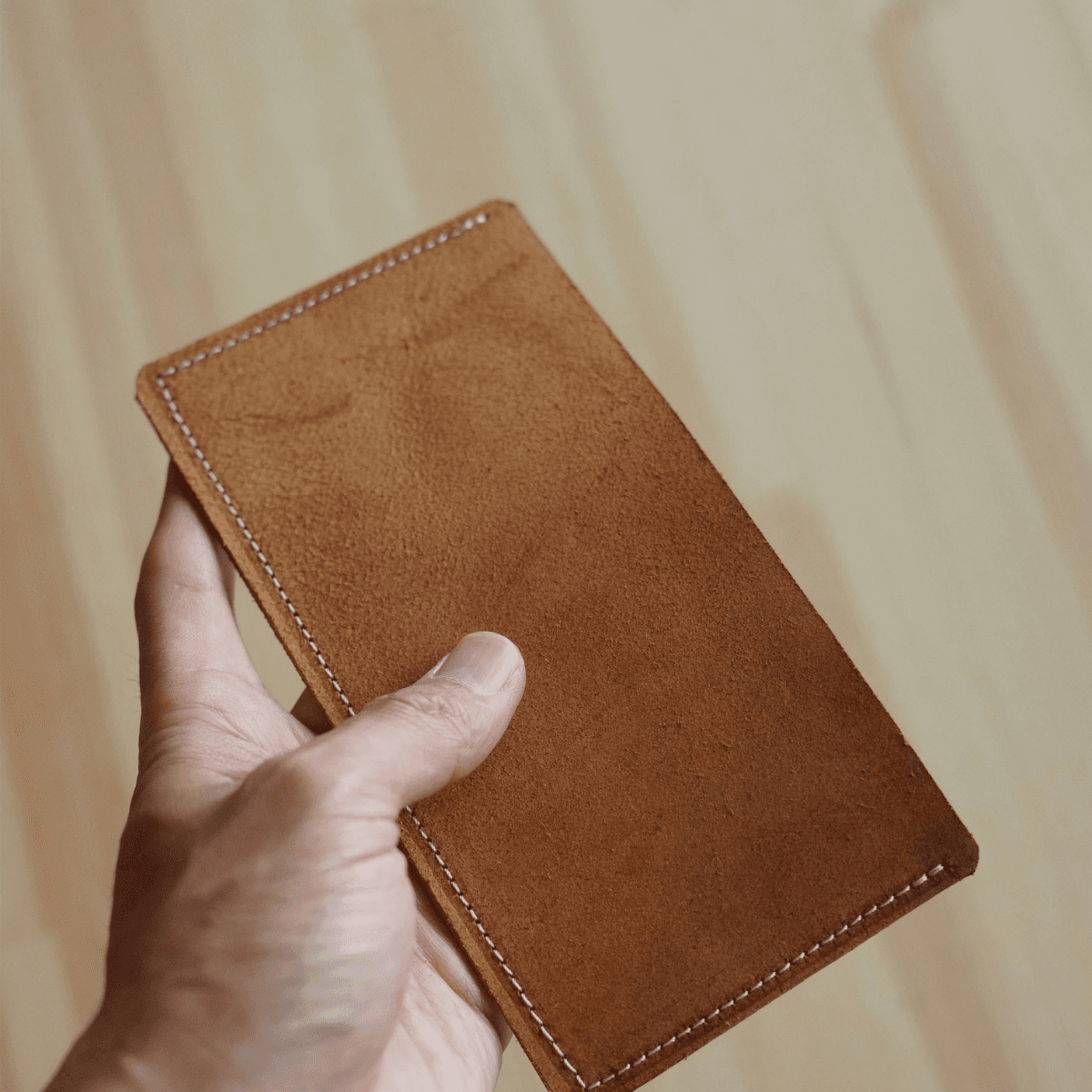 【ミニマル設計】イタリアンレザー 札入れ｜本革 スリムウォレット 領収書ケース 薄型財布　ブラウン | 3枚目