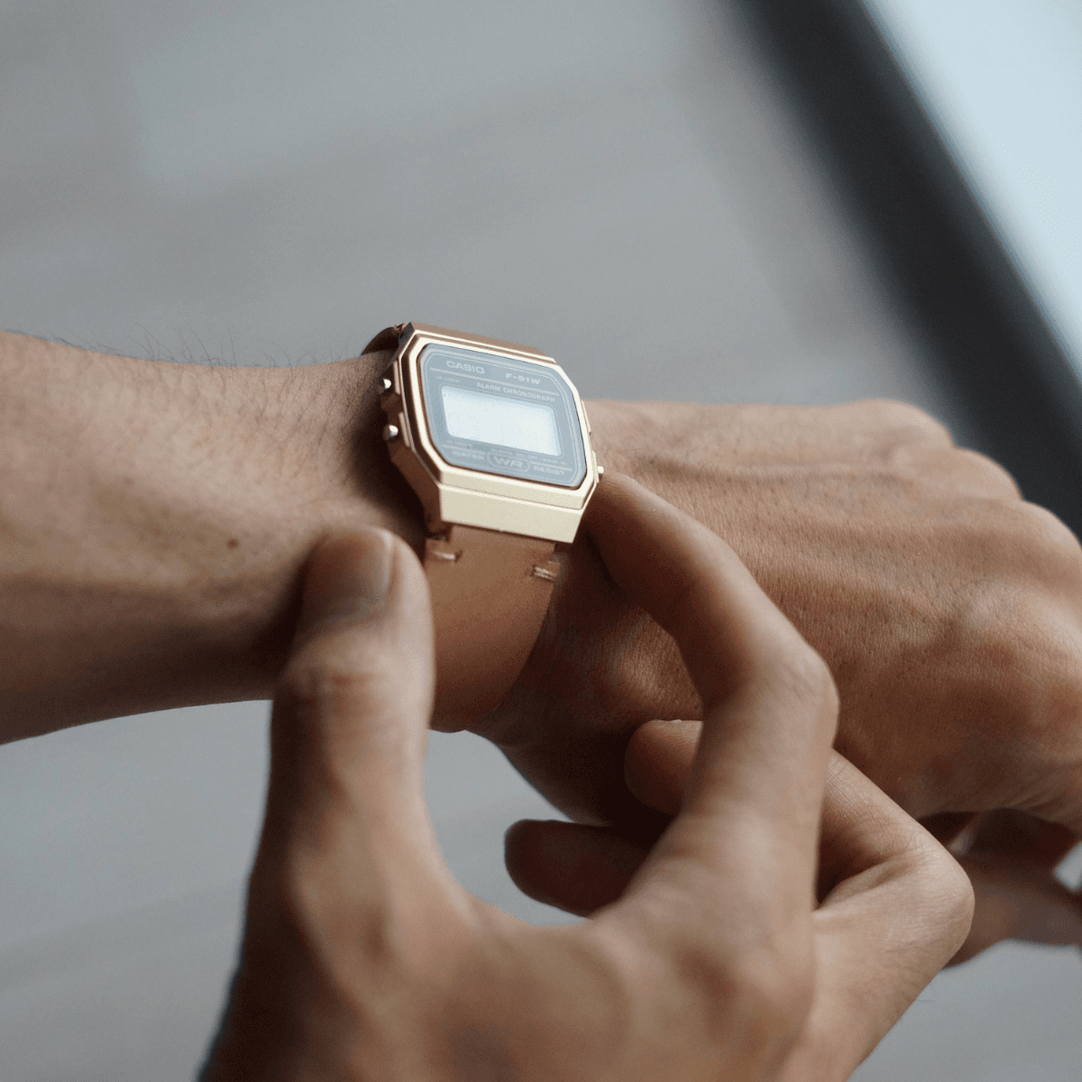 【カスタム可】チープカシオ レザーベルト腕時計｜本革ナチュラル｜ユニセックス｜ギフトにも | 5枚目