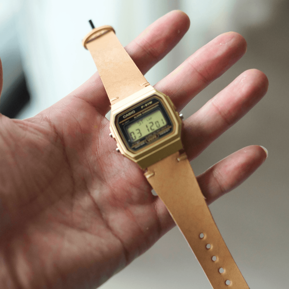 【カスタム可】チープカシオ レザーベルト腕時計｜本革ナチュラル｜ユニセックス｜ギフトにも | 7枚目