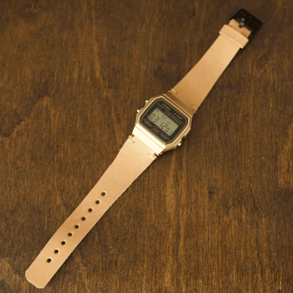 【カスタム可】チープカシオ レザーベルト腕時計｜本革ナチュラル｜ユニセックス｜ギフトにも | 8枚目