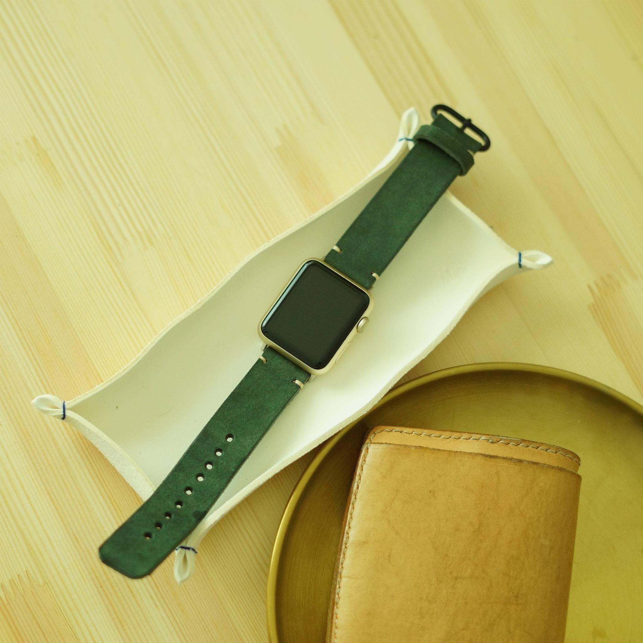 名入れ・刺繍可｜純白本革レザートレー《サイズ変更可》新装開店祝いに最適なギフト | 3枚目