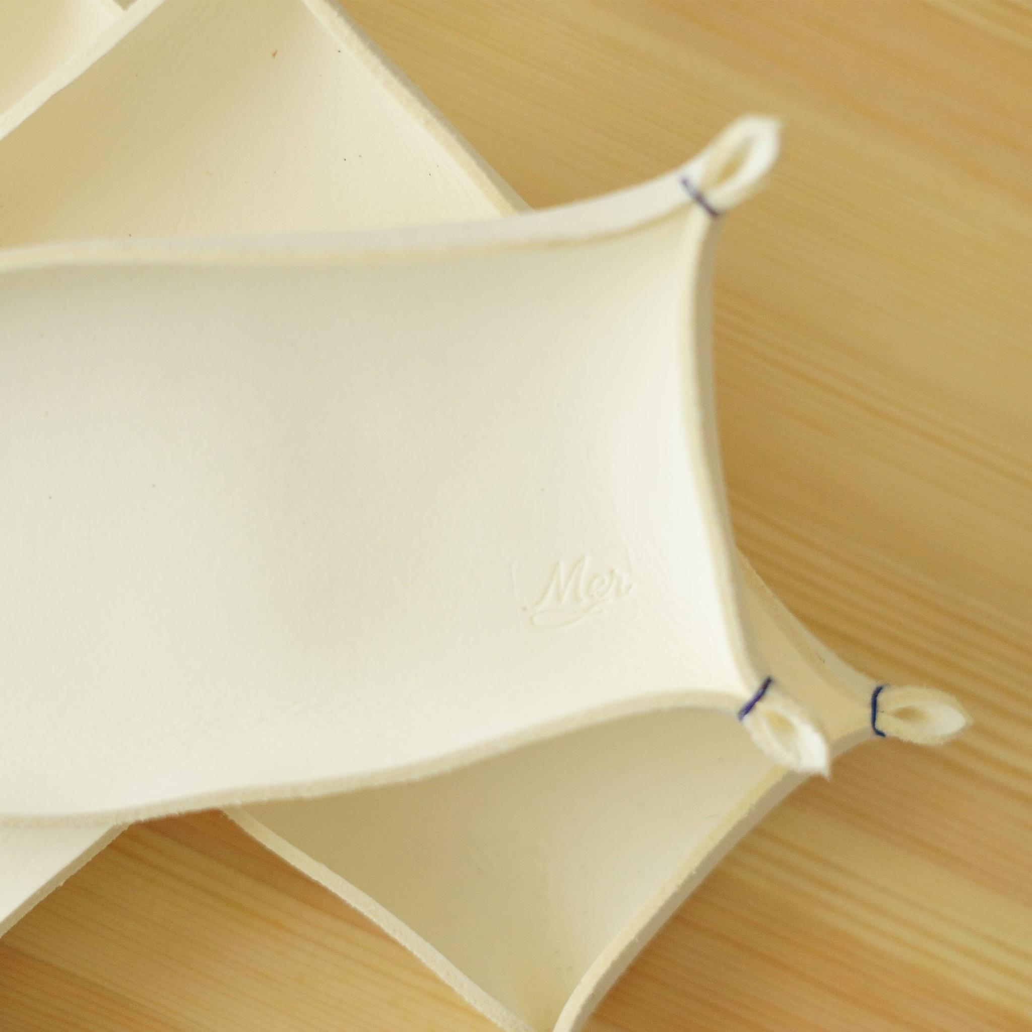 名入れ・刺繍可｜純白本革レザートレー《サイズ変更可》新装開店祝いに最適なギフト | 7枚目