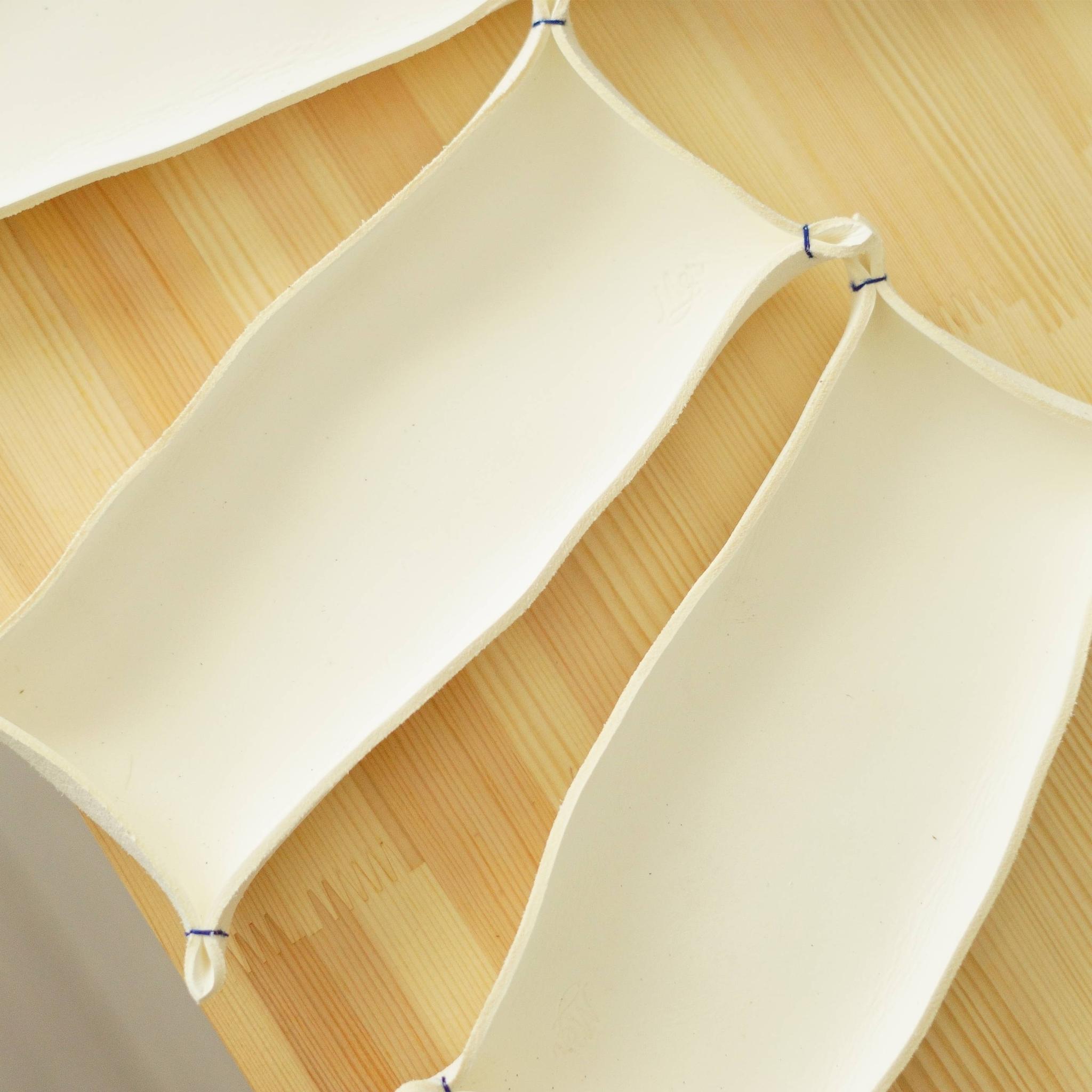 名入れ・刺繍可｜純白本革レザートレー《サイズ変更可》新装開店祝いに最適なギフト | 8枚目