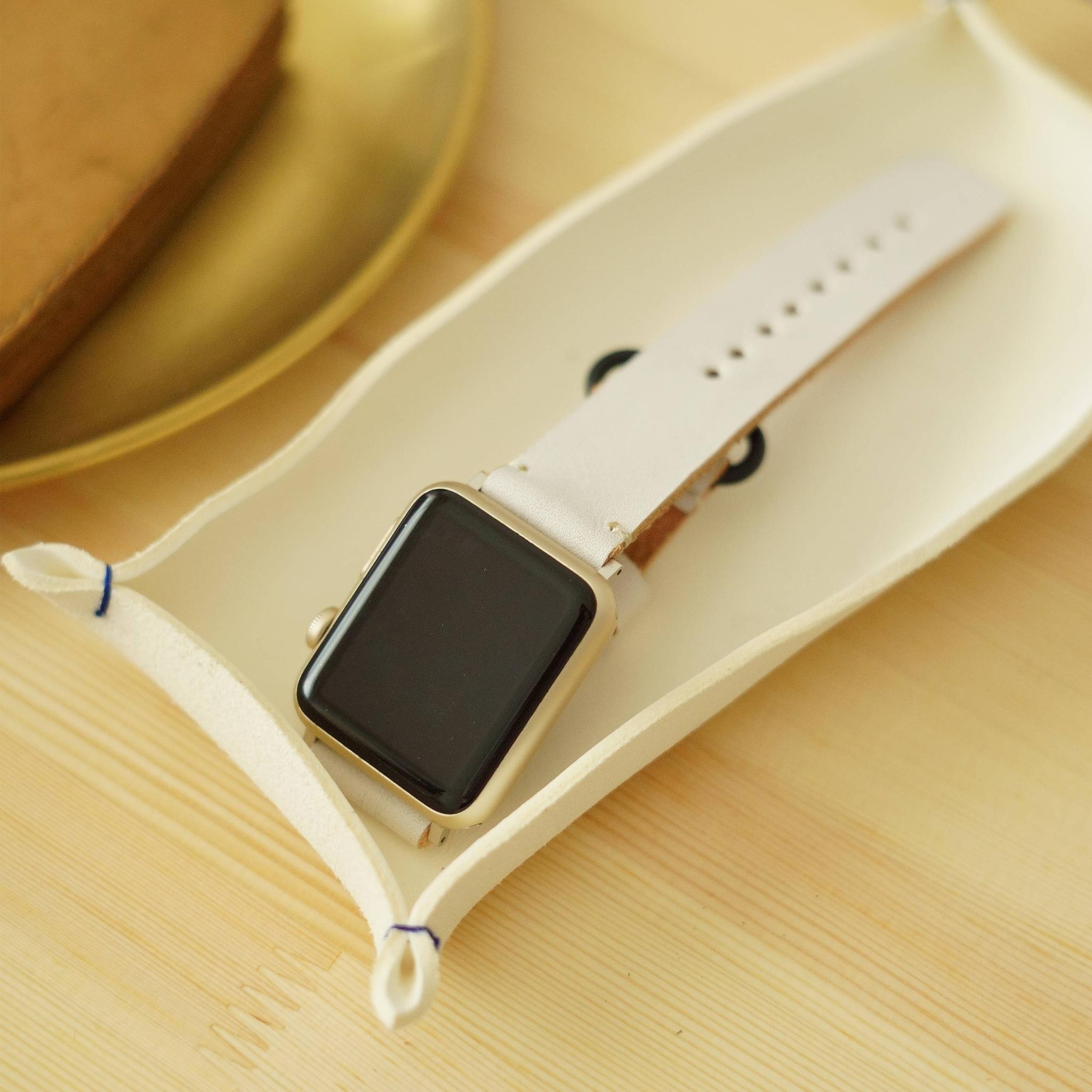 名入れ・刺繍可｜純白本革レザートレー《サイズ変更可》新装開店祝いに最適なギフト | 9枚目