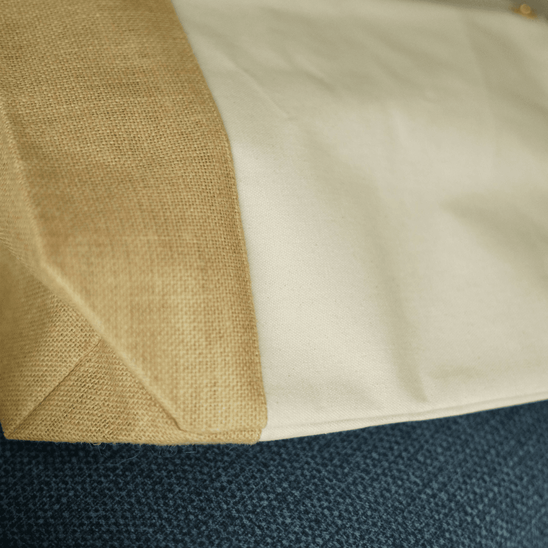 帆布×リネン 大容量ビッグトート｜イタリアンレザー持ち手付き 通勤・旅行・マザーズバッグ | 9枚目