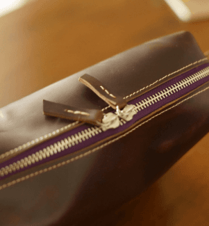 クロムエクセルレザー ミニショルダーバッグ（ブラウン）／本革 スマホポーチ サコッシュ | 3枚目