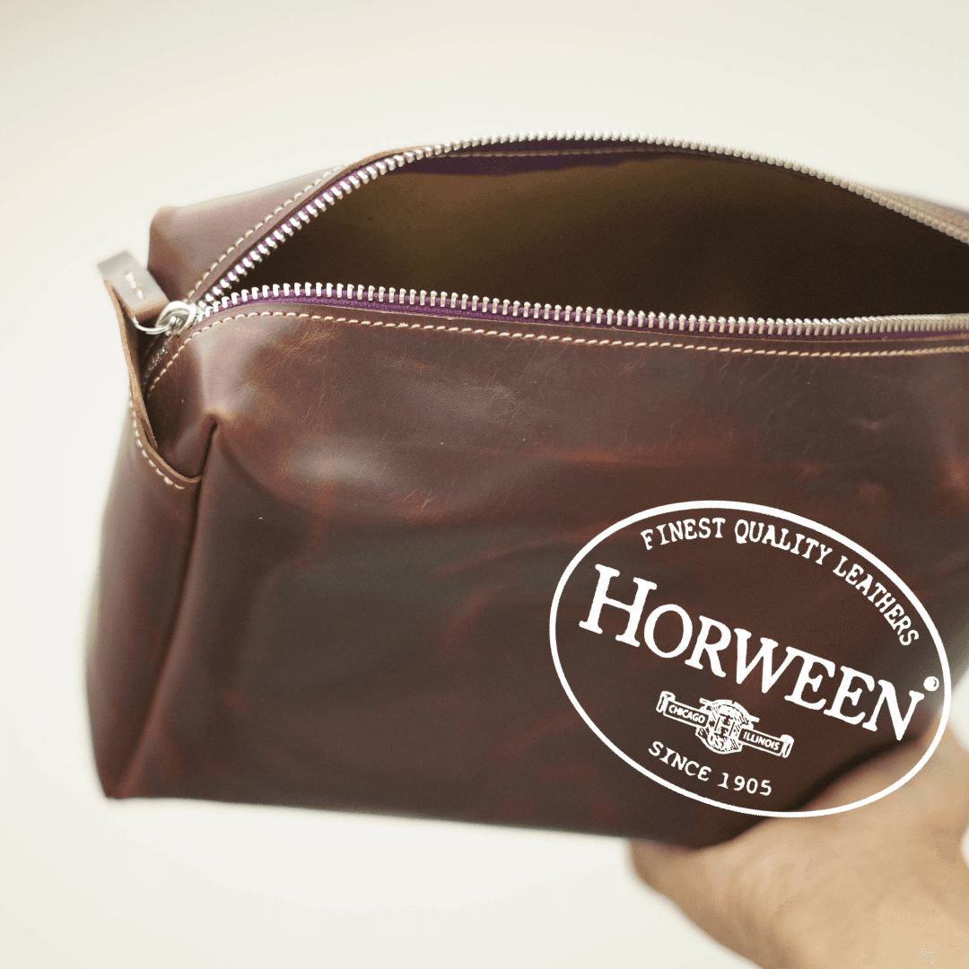 ホーウィン社 クロムエクセルレザー ポーチ（グリーン）　サイズカラー変更可能 | 10枚目