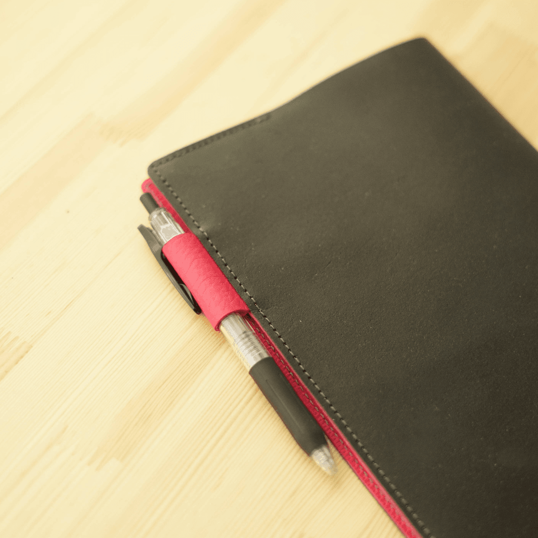 A5ノートカバー／イタリアンレザー（カラーオーダー・刻印可）星のスタッズがアクセント | 7枚目