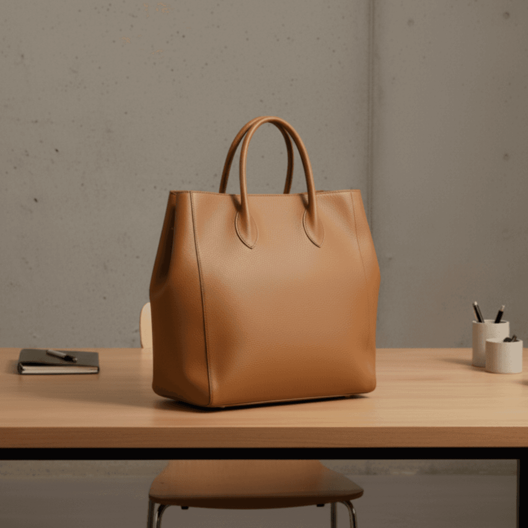 深い味わいを楽しむ、ピットタンニン鞣しキャメルブラウンの上質トート　A4サイズ収納 | 3枚目