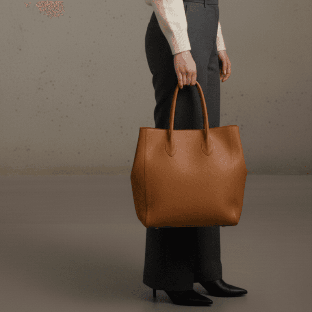 深い味わいを楽しむ、ピットタンニン鞣しキャメルブラウンの上質トート　A4サイズ収納 | 4枚目