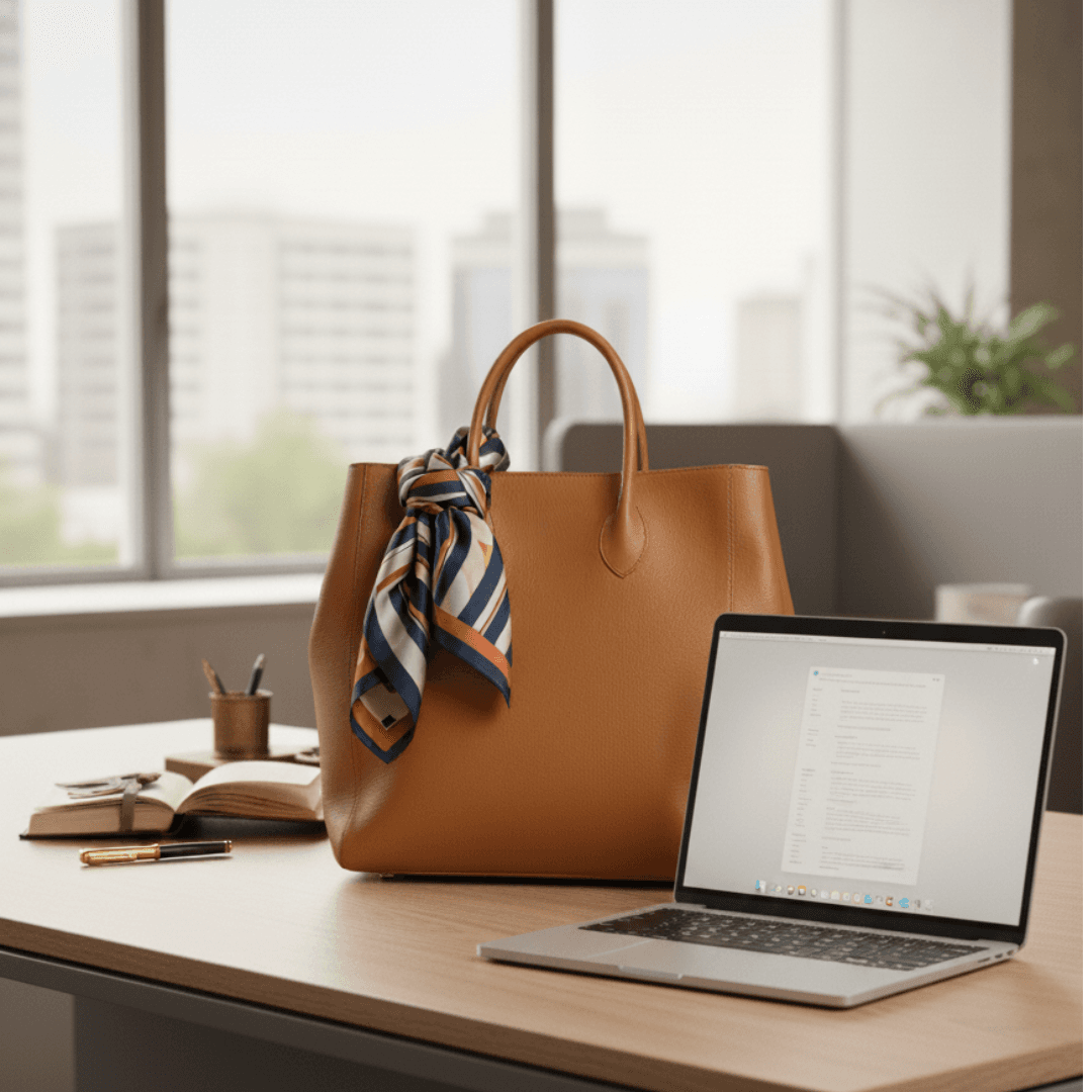 深い味わいを楽しむ、ピットタンニン鞣しキャメルブラウンの上質トート　A4サイズ収納 | 5枚目