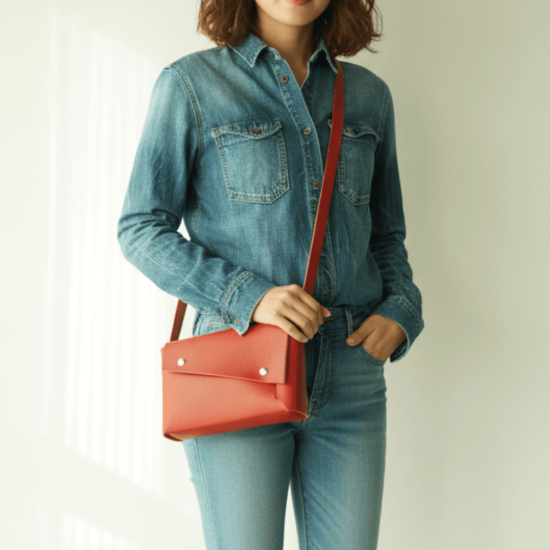 きなりナチュラルイタリアンレザー／一枚革ポシェット〈ダブルアクセス・3区画・サイズオーダー可〉 | 20枚目