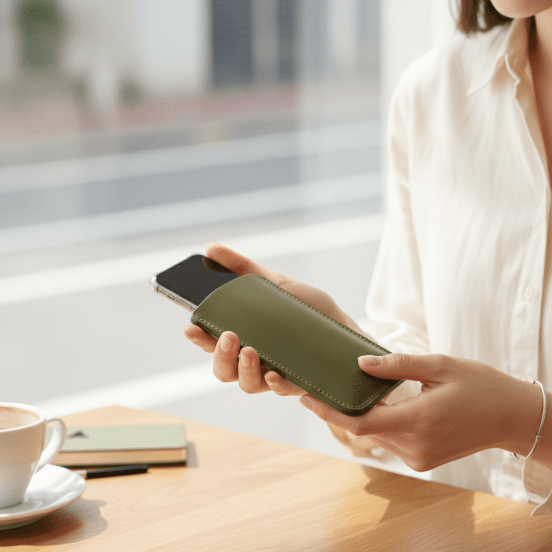 スマホスリーブ 本革イタリアンレザー｜iPhone/Android対応・色選べます | 9枚目