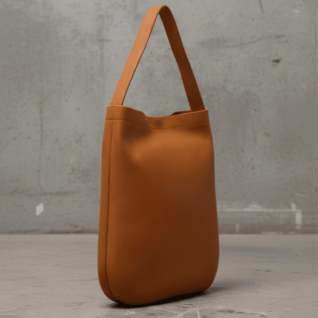 本革ショルダートート｜キャメルブラウン｜イタリアンレザー・A4サイズ収納可 | 5枚目