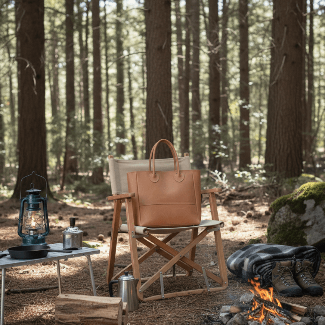 本革ボックストート｜イタリアン植物タンニンなめし革｜A4対応・自立型｜キャメルブラウン | 2枚目