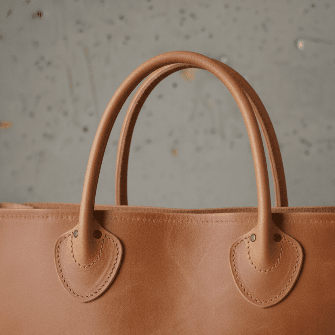 本革ボックストート｜イタリアン植物タンニンなめし革｜A4対応・自立型｜キャメルブラウン | 6枚目