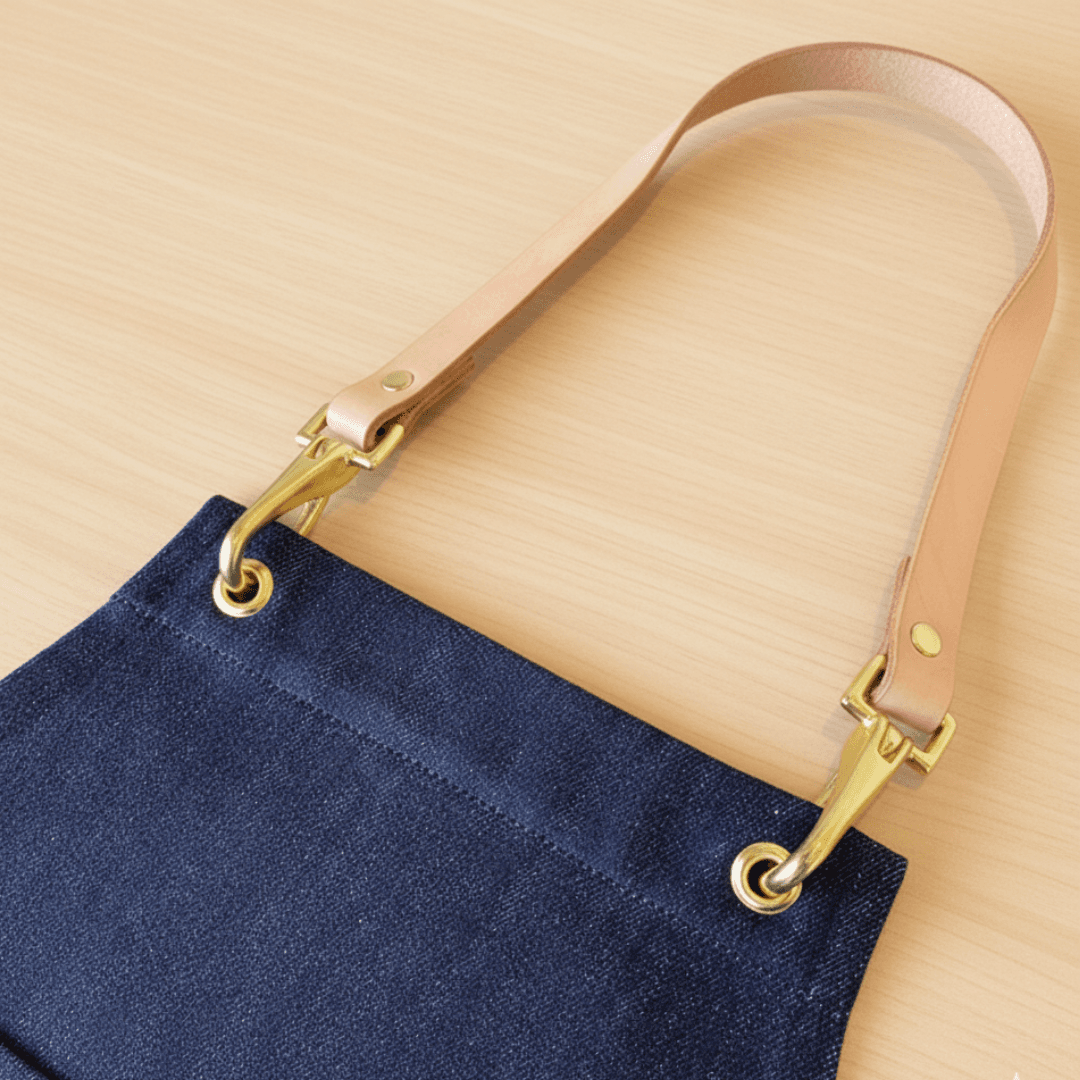 ヌメ革ネックストラップ｜エプロン用｜サイズ調整可 | 1枚目