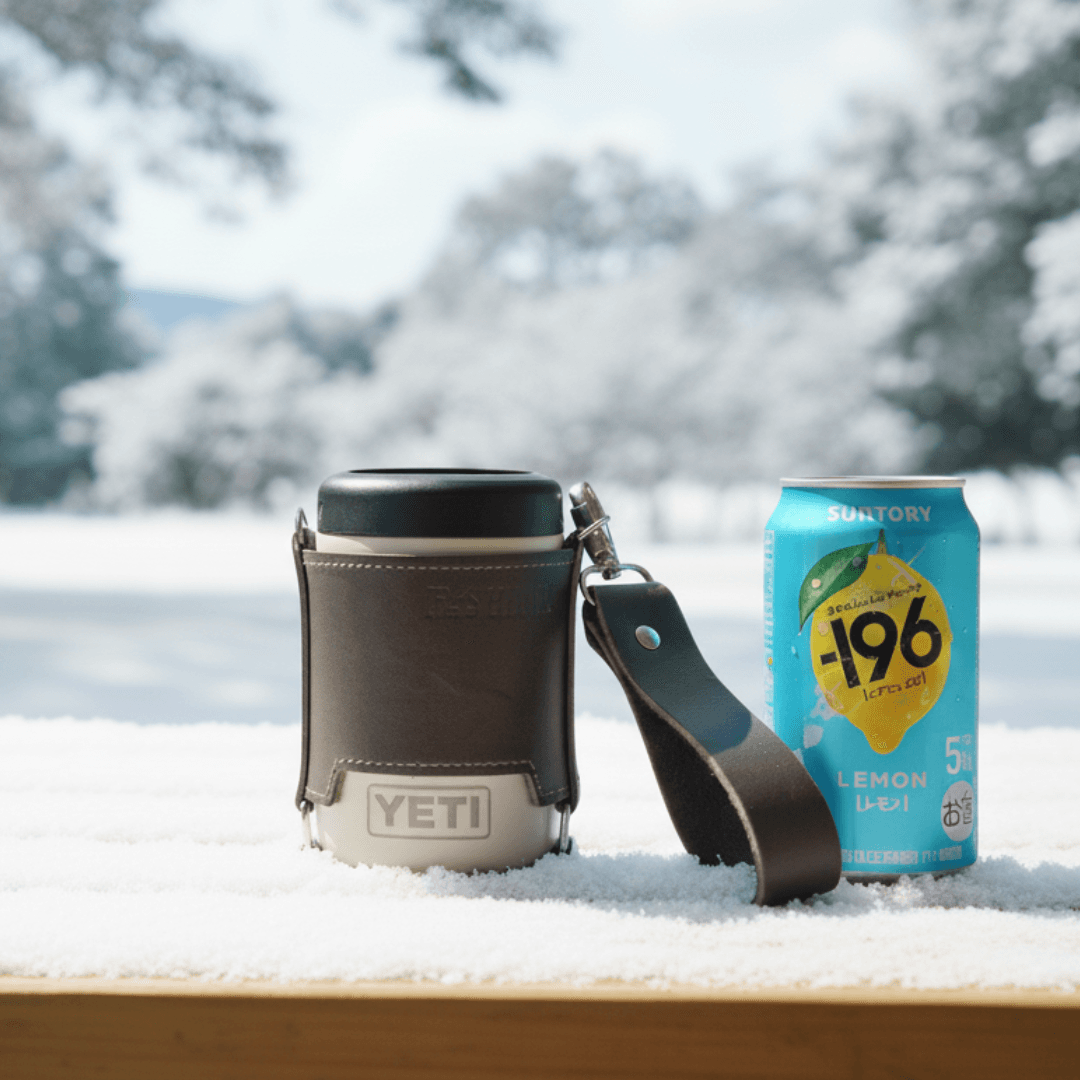 YETI／象印／スタンレー対応 水筒本革スリーブケース｜オーダー制作｜ハンドストラップ付 | 9枚目