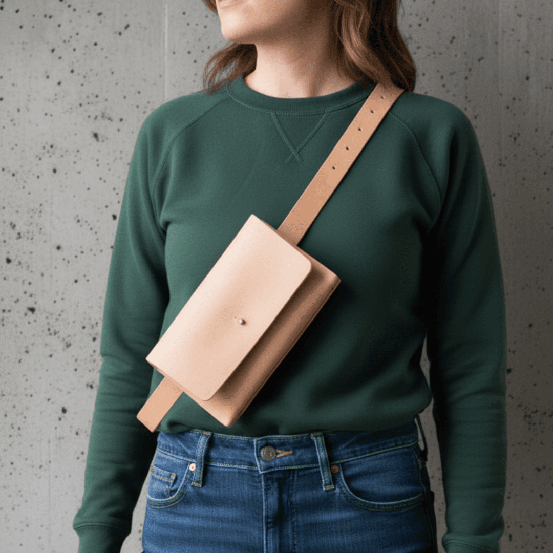 イタリアンレザー・ネイビー本革サコッシュ｜上品でシックなミニショルダー | 2枚目