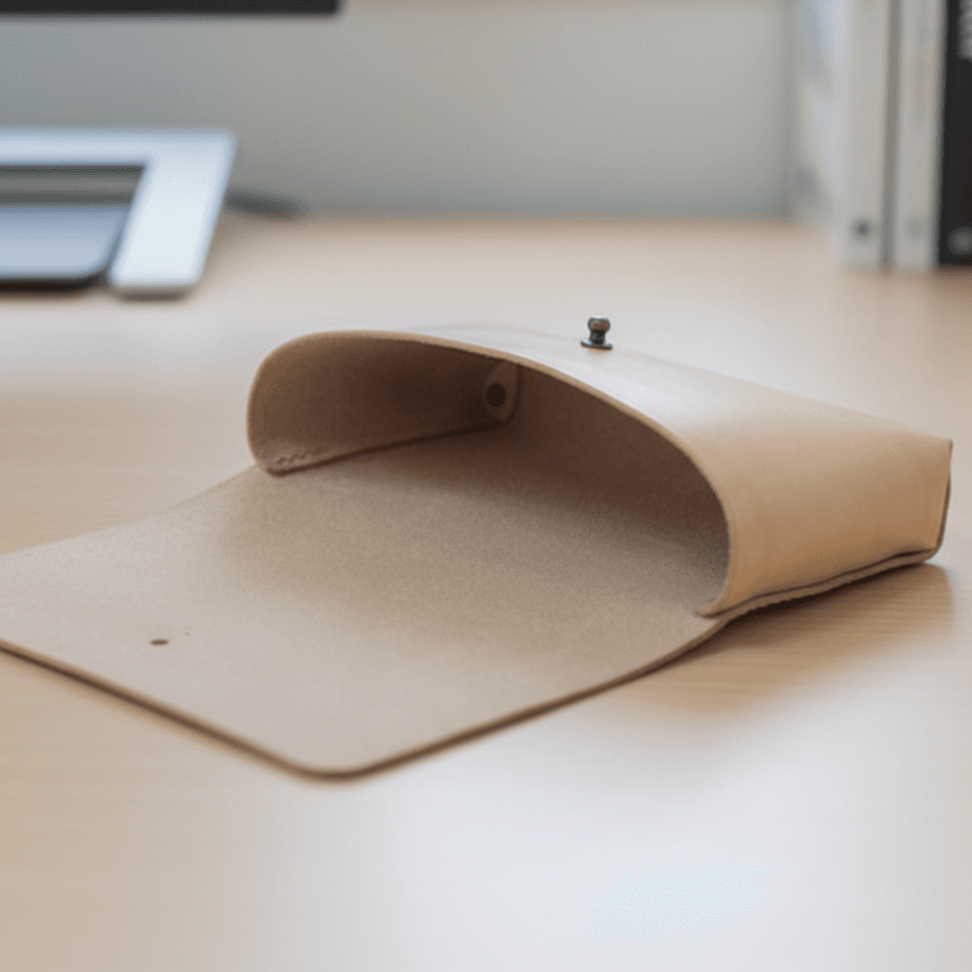 イタリアンレザー・グレー本革サコッシュ｜ミニマルデザインのミニバッグ | 6枚目