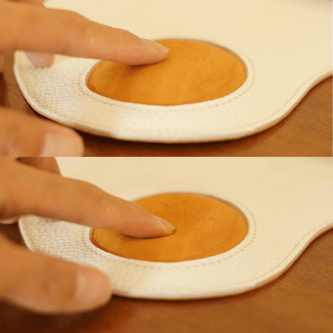 目玉焼き レザーマウスパッド｜黄身クッションのアームレスト付き｜デスクが楽しくなる本革マウスパッド | 9枚目