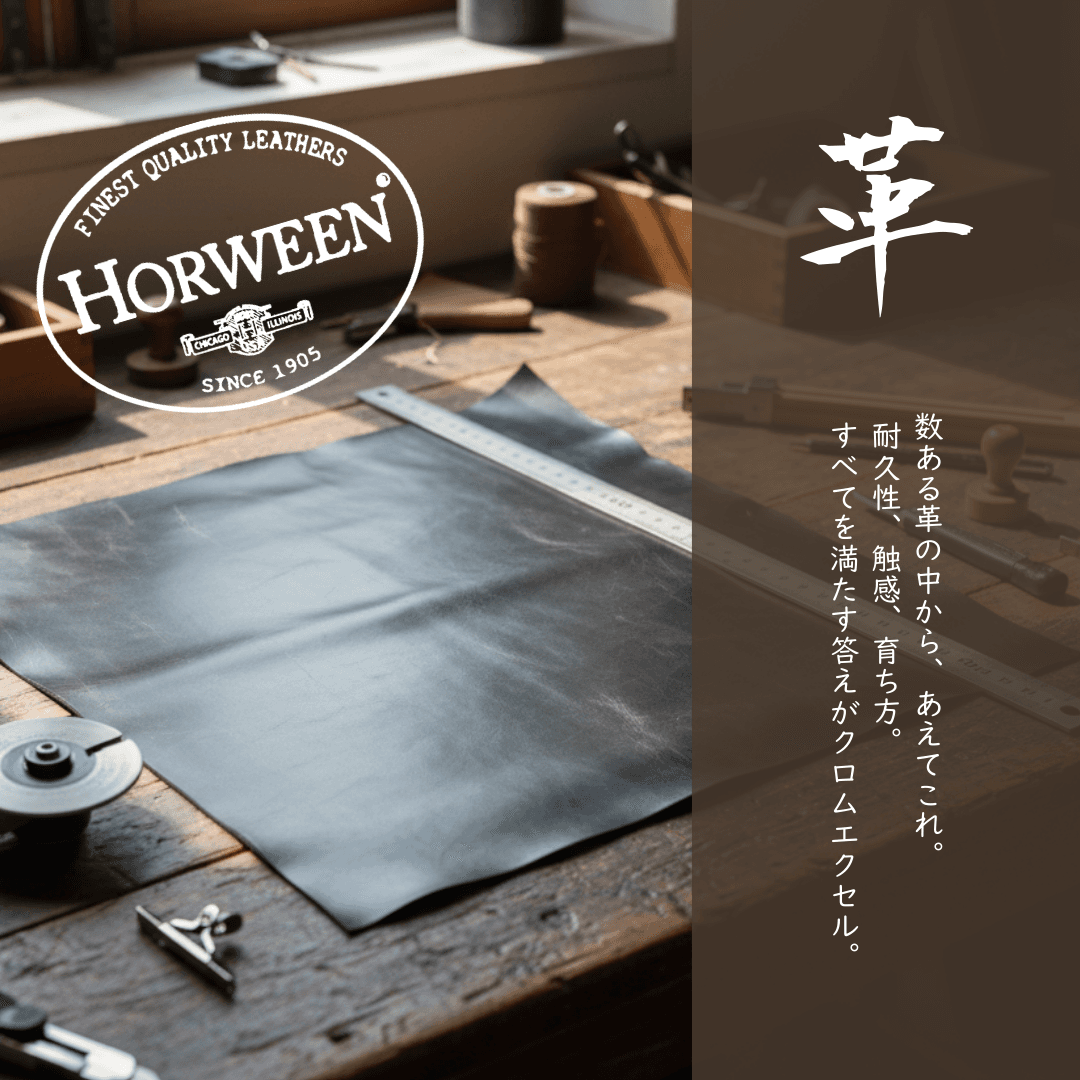 ホーウィン クロムエクセルレザーのファスナーポーチ｜育てる革のシンプルポーチ | 6枚目