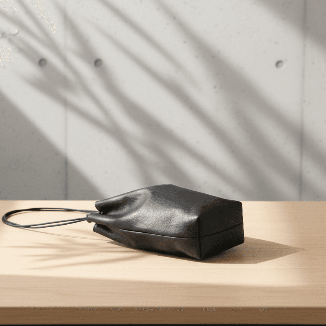 Dyneema®︎レザー ポシェット　巾着サコッシュ　 軽くて丈夫 アウトドア 斜め掛け対応 | 7枚目