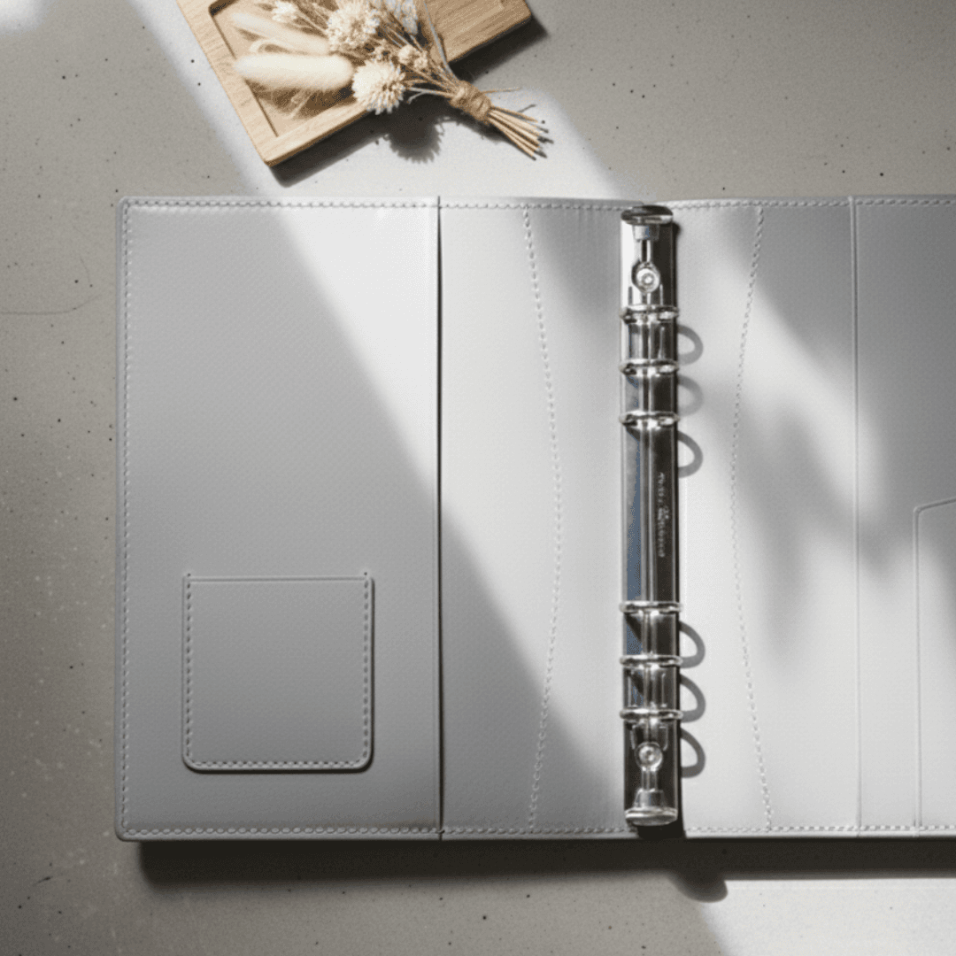 イタリアンレザー システム手帳 A5サイズ（6穴）19mmリング カラー選択可／サイズ・仕様変更対応 | 2枚目