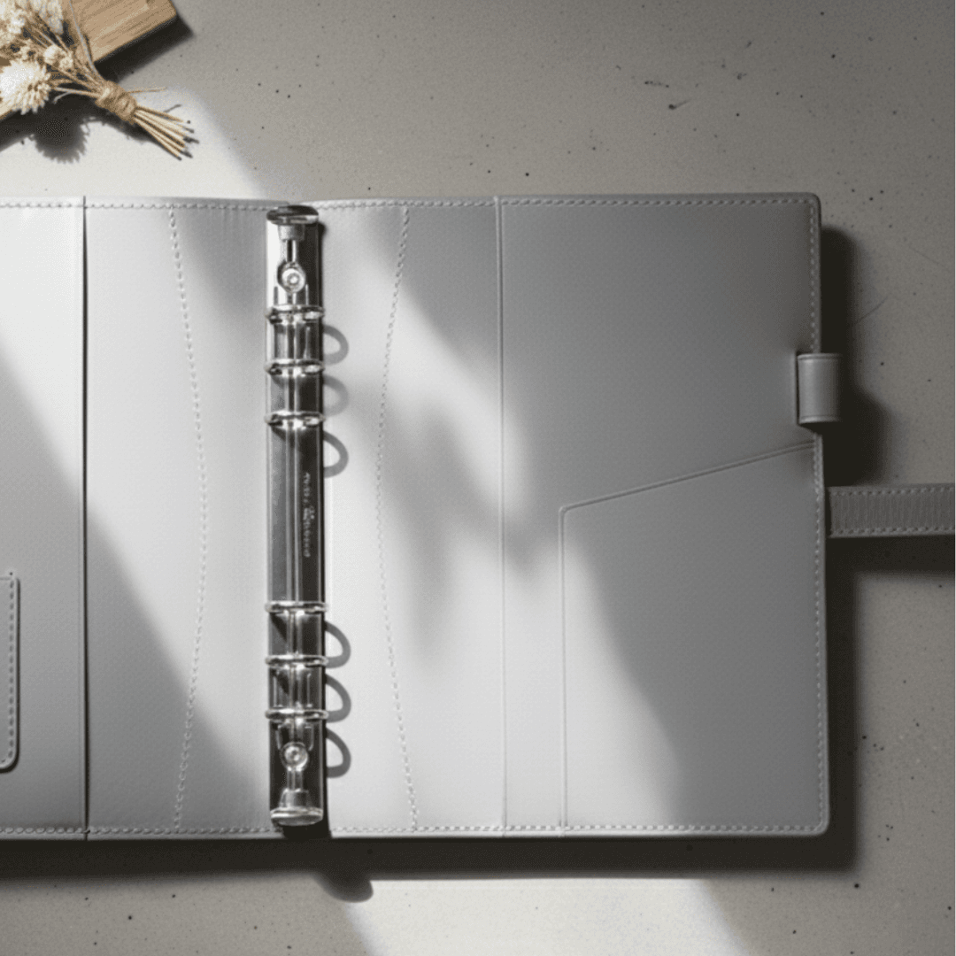 イタリアンレザー システム手帳 A5サイズ（6穴）19mmリング カラー選択可／サイズ・仕様変更対応 | 3枚目