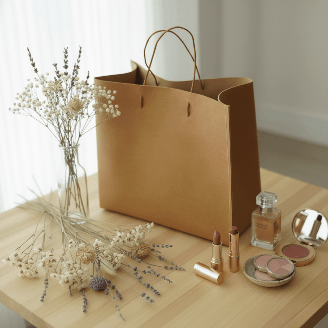 本革 イタリアンレザー キャメルボックストートバッグ｜サイズ・カラーオーダー可／内ポケット追加対応（23×23×9cm） | 5枚目