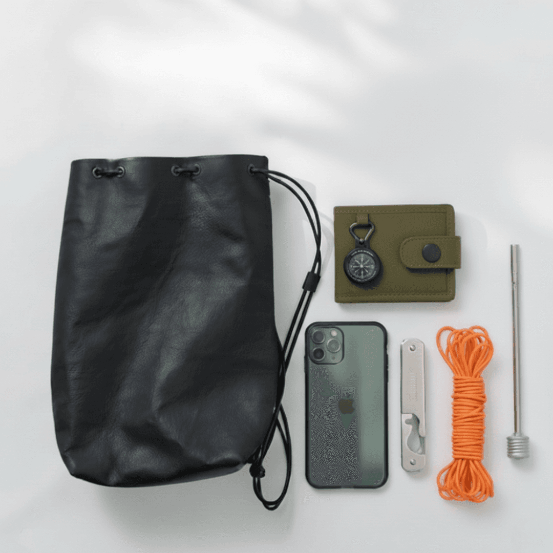 ゴアテックス使用レザー ホワイト巾着バッグ｜DRITTON G8｜防水・透湿｜サイズオーダー対応 | 9枚目