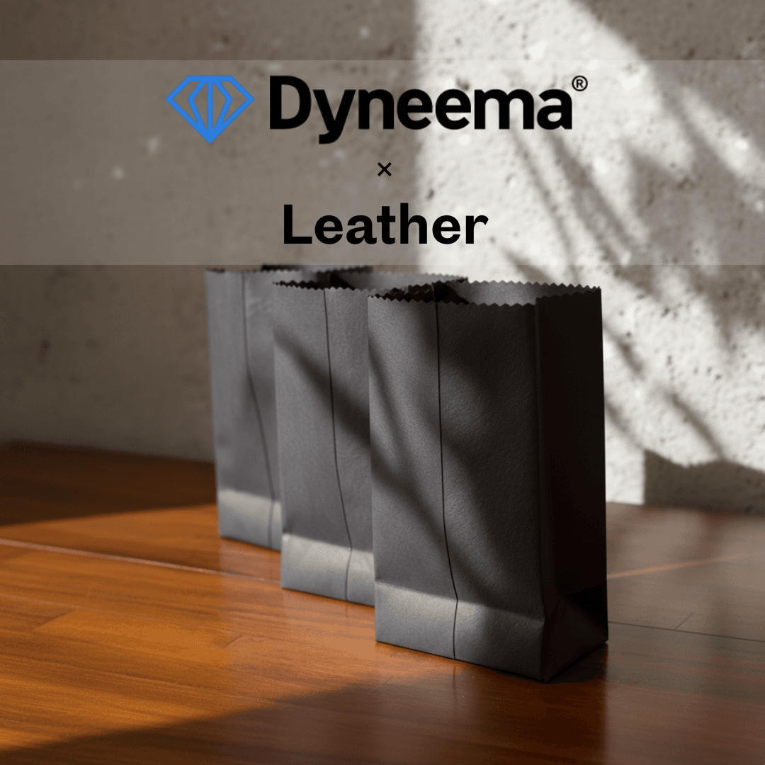 ダイニーマレザー 撥水クラフトバッグ｜紙袋風デザイン・軽量高耐久・サイズオーダー可　ブラック1枚目の画像